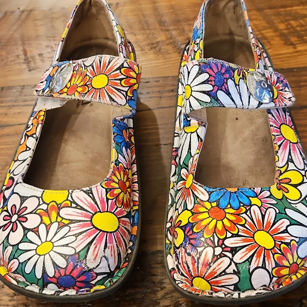 Alegria Floral Paloma Mary Jane Shoes with Adjustable Strap